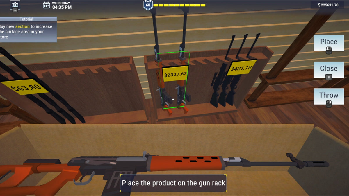 Gun Center Simulator